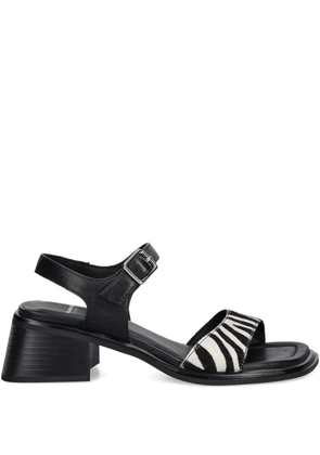 VAGABOND 53mm Ines zebra-print block-heel sandals - White