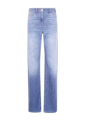 Elisabetta Franchi logo-plaque jeans - Blue