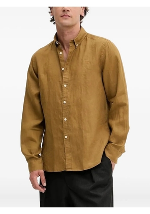 Les Deux embroidered linen shirt - Brown