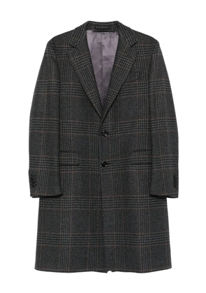 Lardini checked wool coat - Black