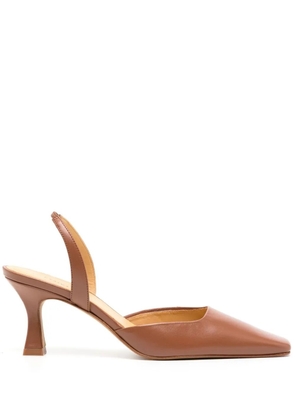 Rejina Pyo square-toe 65mm slingback pumps - Brown