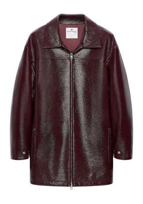 Courrèges vinyl belted jacket - Red