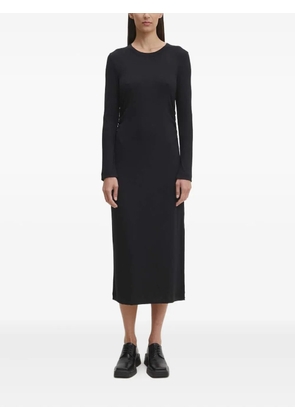Marc O'Polo side-twist long-sleeve midi dress - Black
