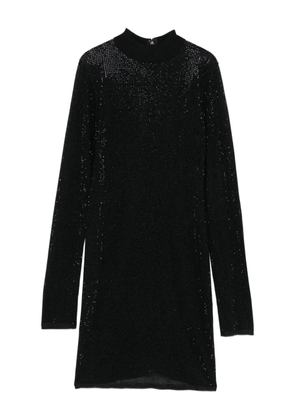 David Koma high-neck embellished mini dress - Black