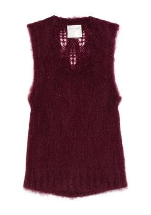 Forte Forte open-knit sleeveless top - Red