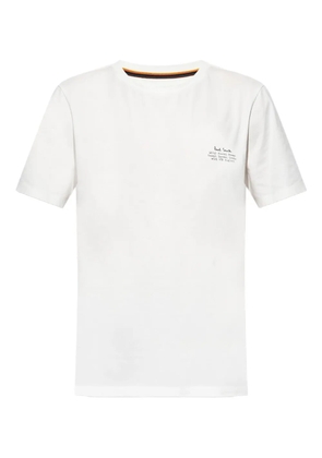 Paul Smith text-embroidered crew-neck T-shirt - White
