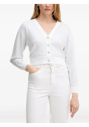 GUESS USA open-knit cardigan - White