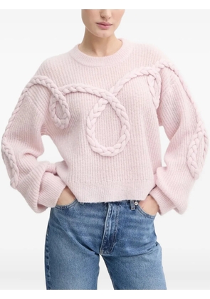MUNTHE braided-detail sweater - Pink