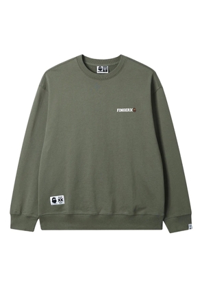 FINGERCROXX embroidered logo cotton sweatshirt - Green