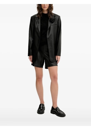 HUGO rose-embellished blazer - Black