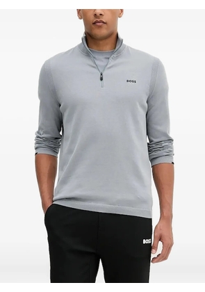 BOSS Ever high-neck zip-up sweater - Grey