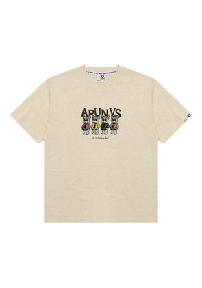 AAPE BY *A BATHING APE® Bulldog graphic-print T-shirt - Neutrals