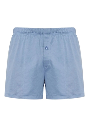 Hanro button-fly cotton boxers - Blue