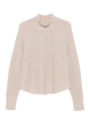Allude high-neck ribbed-knit sweater - Neutrals