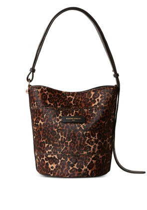 Claudie Pierlot leopard-print calfskin bucket bag - Brown