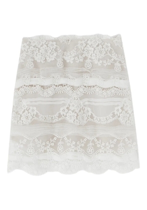 Ermanno Scervino lace-patchwork skirt - White