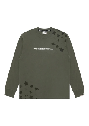 AAPE BY *A BATHING APE® star camouflage long-sleeved sweatshirt - Green