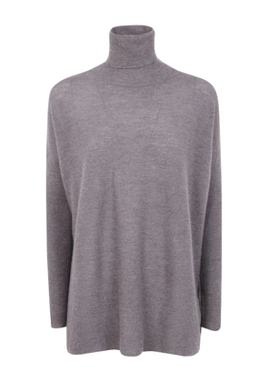 Gentry Portofino turtleneck ribbed sweater - Grey