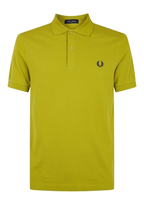 Fred Perry logo-embroidered polo shirt - Yellow