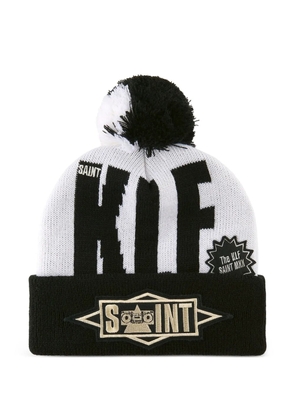 SAINT MXXXXXX x Klf pompom-detail beanie hat - White
