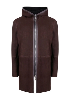 Tagliatore Wilson hooded zip coat - Brown