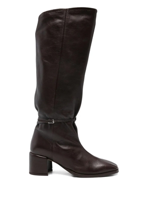 lorena paggi buckle-fastening leather boots - Brown