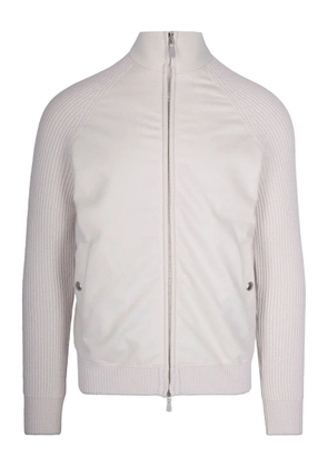 Eleventy ribbed-panel jacket - Neutrals