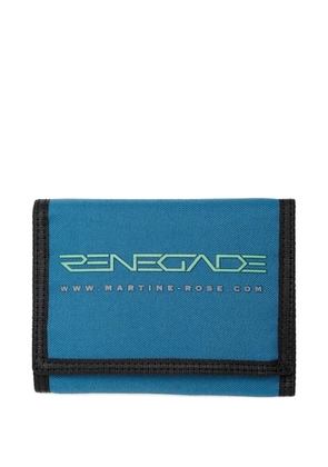 Martine Rose text-embossed wallet - Blue