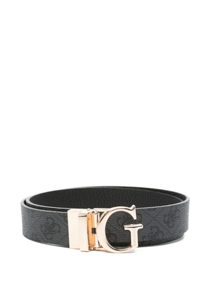 GUESS USA logo-plaque leather belt - Black