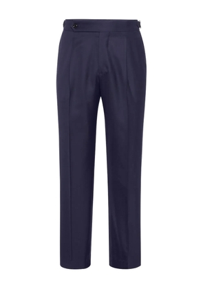 Brunello Cucinelli pleat-detail tuxedo trousers - Blue