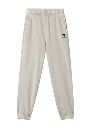 FINGERCROXX embroidered cuffed trousers - Neutrals