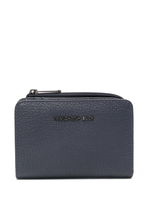 Mandarina Duck logo-lettering leather wallet - Blue