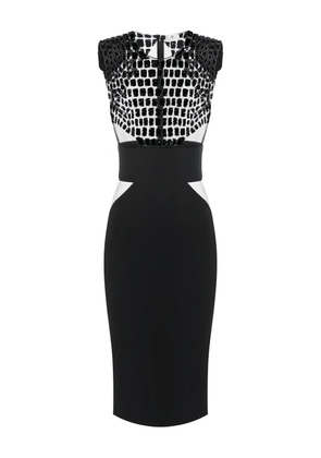 Elisabetta Franchi embroidered cut-out dress - Black