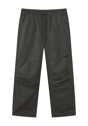 FINGERCROXX embroidered logo trousers - Grey