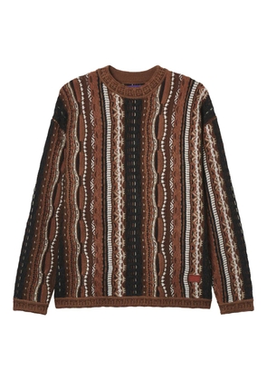 aftermaths striped pattern sweater - Brown