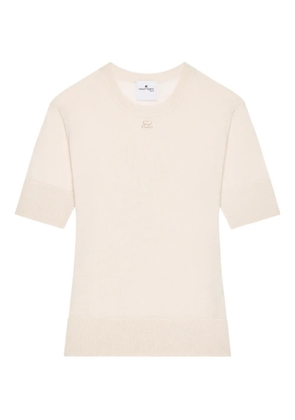 Courrèges logo-detail T-shirt - Neutrals