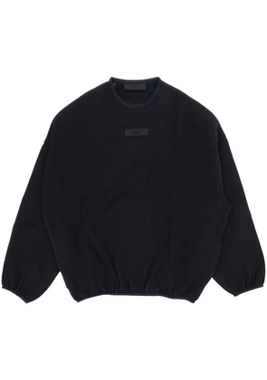 FEAR OF GOD ESSENTIALS front logo patch elasticated waistband sweatshirt - Black