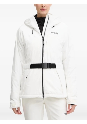 Columbia hooded belted ski jacket - White