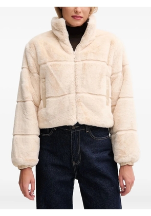Save The Duck zip faux-fur jacket - Neutrals