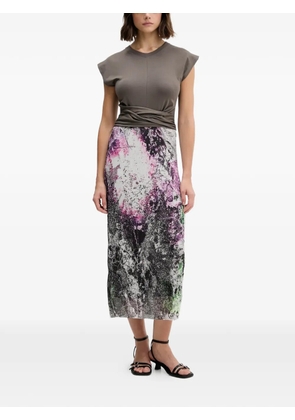 Desigual floral print midi dress - Grey