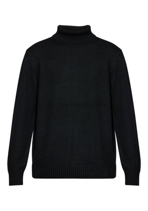 Add roll-neck merino sweater - Black
