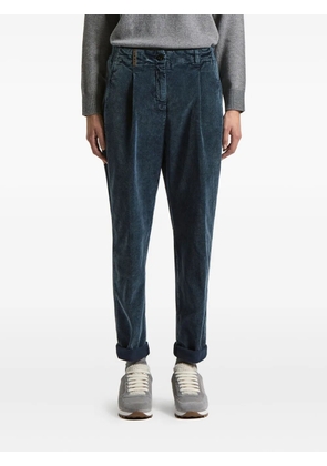 Peserico 800-line corduroy pleated trousers - Blue