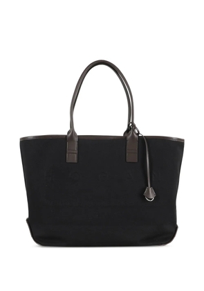 Hogan Address embossed-logo shopping bag - Black