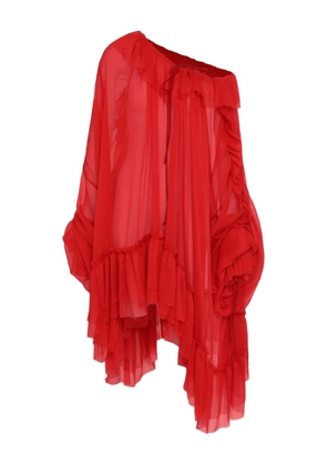 Les Filles d'Eva ruffled silk blouse - Red