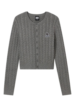 FINGERCROXX cable-knit cardigan - Grey