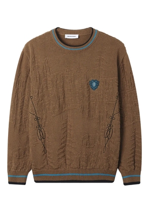 Kiko Kostadinov embossed-detail sweater - Brown