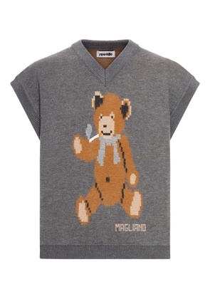 Magliano intarsia-motif vest - Grey