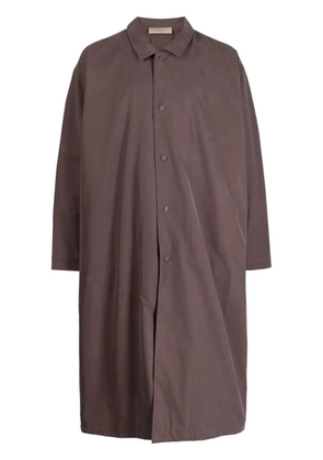 FEAR OF GOD ESSENTIALS twill-weave single-breasted coat - Brown