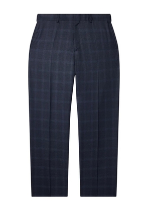 Paul Smith checked pleated trousers - Blue