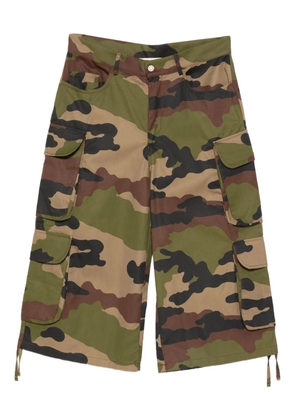ROUGH. camouflage shorts - Green